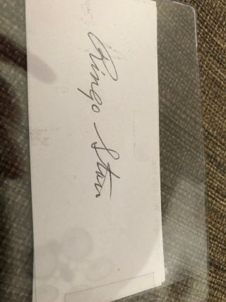 Ringo Starr Autograph 2x4 Card