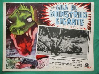 The Giant Gila Monster Horror Art Spanish Mexican Lobby Card