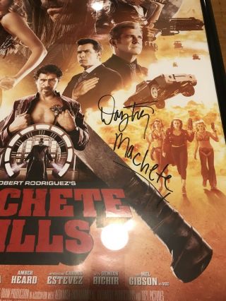 Danny Trejo Signed Machete Kills Poster 2