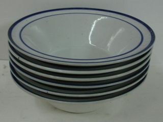 Trend - Pacific Earthstone Blue Reef 6 - 5/8 " Cereal Bowl (2 " Tall) Set Of Six