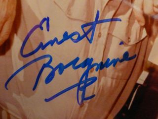 Ernest Borgnine Signed 8 x 10 Color Photo with 2