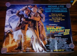 Back To The Future Iii (3) Rare 5 Foot Subway Quad Poster 47 X 60