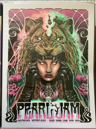 Pearl Jam Amsterdam 6/13/2018 Paul Jackson Show Edition Poster Screen Print 2018