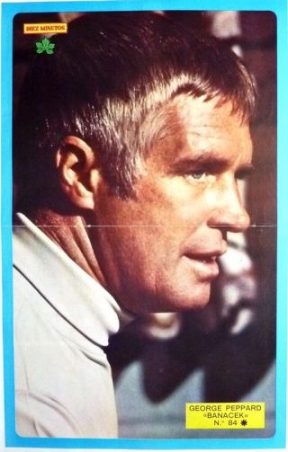 George Peppard " Banacek " = 2 Pages 1974 Spanish Poster Clipping