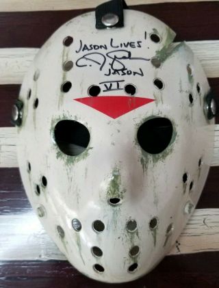 Cj Graham Autographed Custom Painted Jason Voorhees Mask Friday The 13th Part Vi