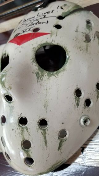 CJ Graham Autographed Custom Painted Jason Voorhees Mask FRIDAY THE 13TH Part VI 4