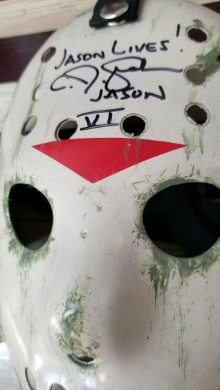 CJ Graham Autographed Custom Painted Jason Voorhees Mask FRIDAY THE 13TH Part VI 6