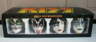 4 - Kiss Mugs Character Head Kiss Gene Simmons Paul Stanley Ace Frehley Peter Cri