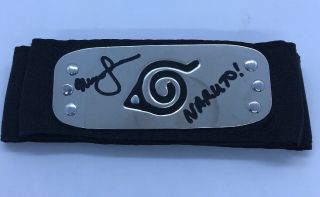Maile Flanagan Signed Naruto Cosplay Headband Autograph Jsa