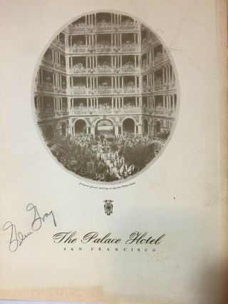 1941 Very Early Signed Autograph Glen Gray And His Orchestra At The Palace Hotel