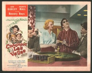 CRASHING LAS VEGAS 4 Lobby Cards (Fine) Movie Poster Art 1956 Bowery Boys 218 4