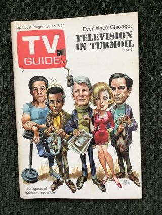 1969 Nyc Ed Tv Guide Mission Impossible (vg) ; Stella Stevens,  Peter Graves