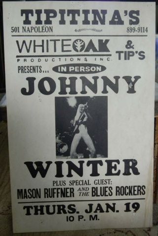 Johnny Winter Live And In Person At Tipitina 