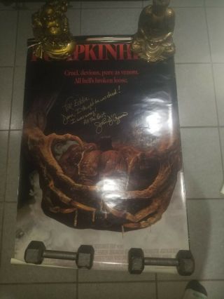 Pumpkinhead Signed Poster John D - Aquino Lance Henriksen 3
