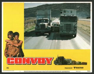 Convoy Lobby Card Set Of 8 (fine -) 1978 Ali Mcgraw Trucker Movie Poster Art 249