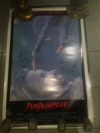Pumpkinhead Signed Poster Lance Henriksen And John D - Aquino.