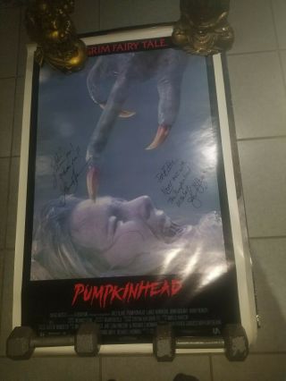 Pumpkinhead Signed Poster Lance Henriksen and John D - Aquino. 3