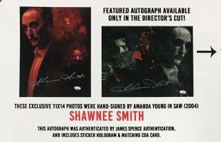 Shawnee Smith 11x14 Saw Autographed Photo JSA Zobie Fright Pack September 2019 4