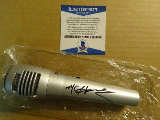 Signed Mc Hammer Autographed Microphone American Hip Hop Rap Beckett