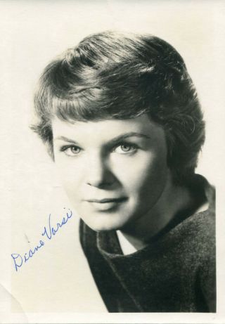 Actress Diane Varsi (,) Autograph,  Signed Vintage Photo