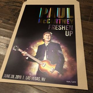 Paul Mccartney - Freshen Up Tour 2019 Vip Hot Sound Concert Poster Las Vegas