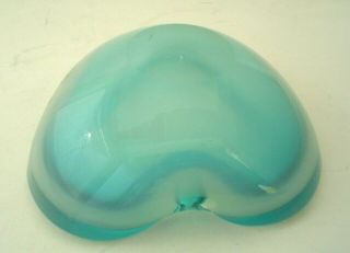 Vintage Murano Art Glass Candy Dish or Ashtray Blue Geode Style Beauty 3