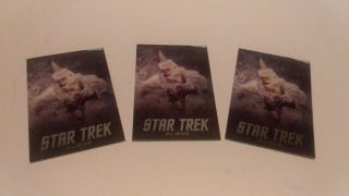 Three (3) Star Trek Mugato Cards From Dave And Busters