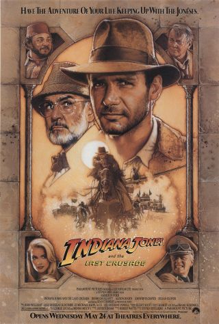 Indiana Jones And The Last Crusade 1989 27x41 Orig Movie Poster Fff - 12061