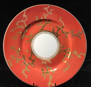 Raynaud Limoges " Cristobal " 9 " Dessert Plate In Coral By Alberto Pinto