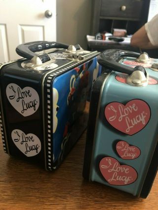 2 Vintage I Love Lucy Tin Lunch Boxes So Cute Very Good / Not Perfect