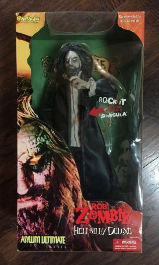 2001 Art Asylum Rob Zombie Dragula Hellbilly Deluxe Figure W/audio