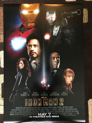 Iron Man 2 Movie Poster 27x40 Double Sided U.  S.  Final Version 2010