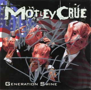 Motley Crue Signed Cd Generation Swine