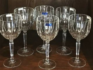 Marquis By Waterford Omega All Purpose Wine Goblets Set Of 6 With Sticker