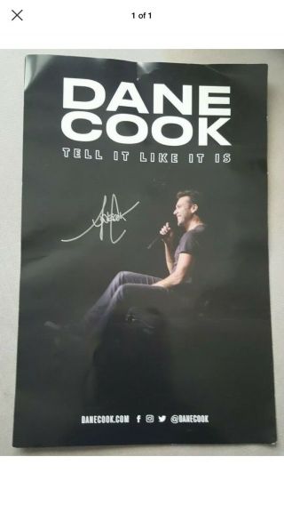 Dane Cook Signed Poster