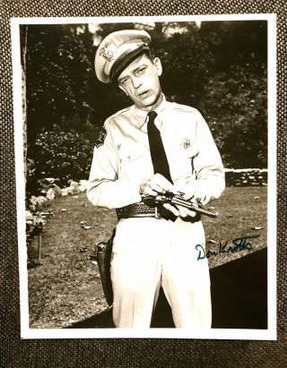 Don Knotts Set Of 2 Barney Fife Andy Griffith Show 8x10 Autographed Photos