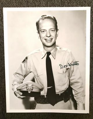 Don Knotts Set Of 2 Barney Fife Andy Griffith Show 8x10 Autographed Photos 2