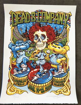 Dead And Company Wrigley Field Chicago Poster Print Grateful 2019 Aj Masthay