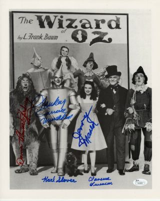 The Wizard Of Oz Munchkins Signed 11x14 Photo Autograph Multi Signed Jsa