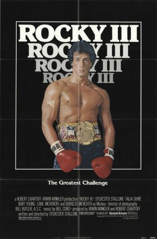 Rocky Iii 1982 27x41 Orig Movie Poster Fff - 11907 Fine,  Very Fine U.  S.  One Sheet
