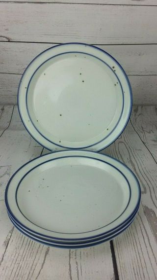 Set Of 4 Dansk Blue Mist Dinner Plates Made In Denmark