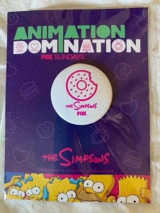 Fox Animation Domination Sdcc 2019 Exclusive The Simpsons Pin Comic Con