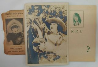 Ruth Roland Promotional Photo With Envelope And Fan Club Brochure 1920s