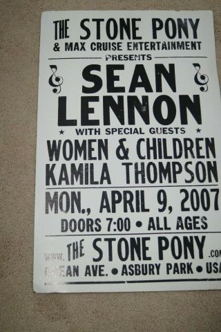 Sean Lennon At Asbury Park Stone Pony On Hard Card Board Poster