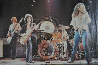 Led Zeppelin Live Concert Vintage Poster 1976
