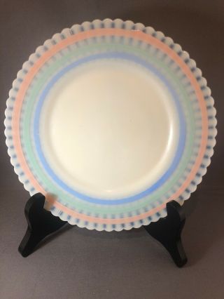 Set Of 4 Petalware Pastel Bands Rings Salad Plate 8 
