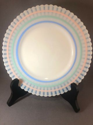 Set Of 4 Petalware Pastel Bands Rings Salad Plate 8 