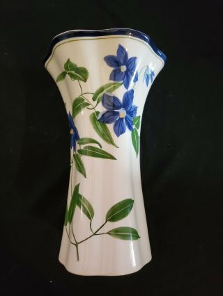 Tiffany & Co Este Ceramiche - Italy Vase - Blue Flowers 3