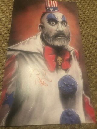 Sid Haig “captain Spaulding” Signed Photo Devils Rejects House Of 1000 Corpses