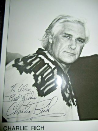 Charlie Rich Signed Photo 8x10 Country Music Behind Closed Doors